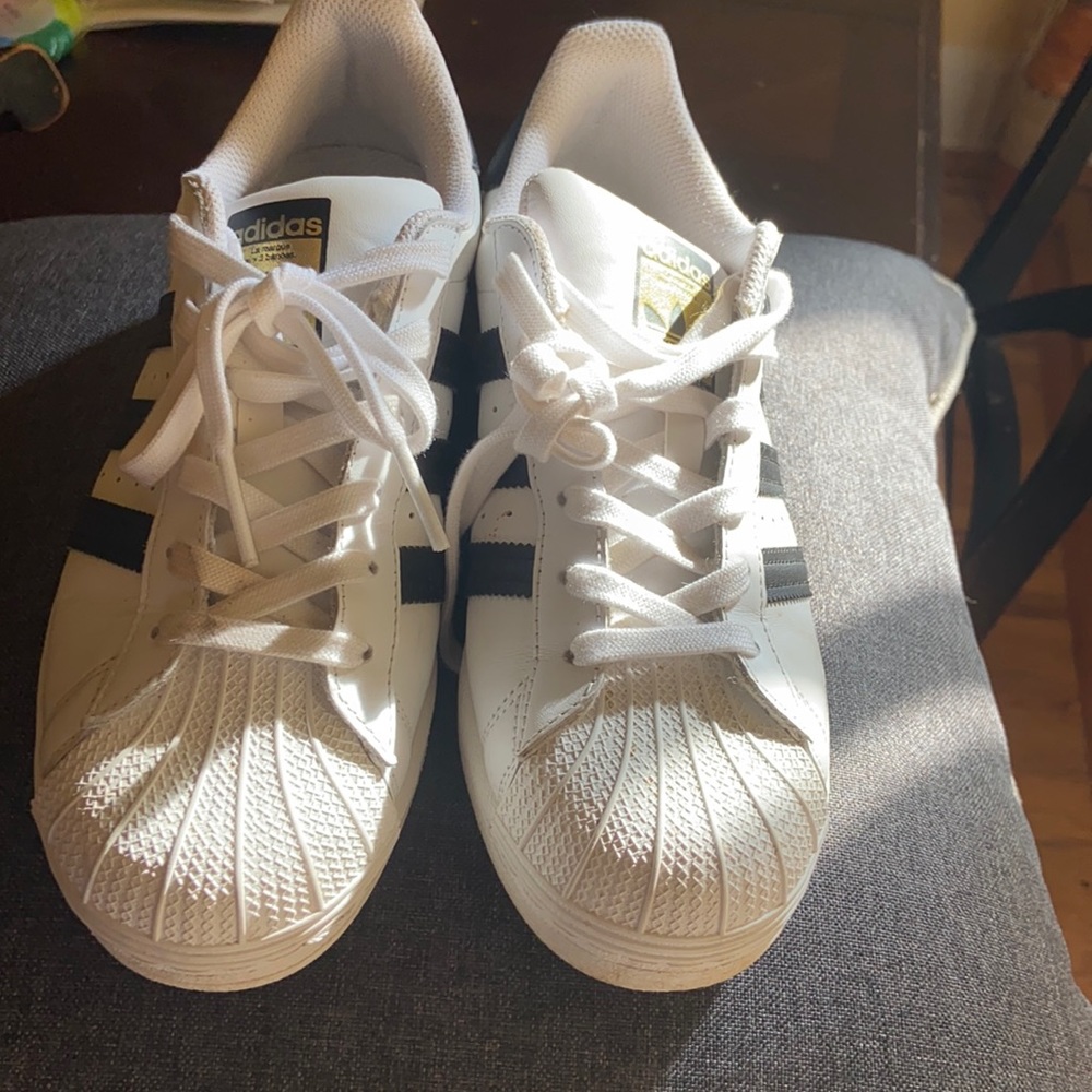 Adidas white and black Superstar Sneakers